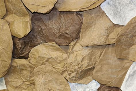 fake foam rocks from paper bags|diy brown paper rocks.